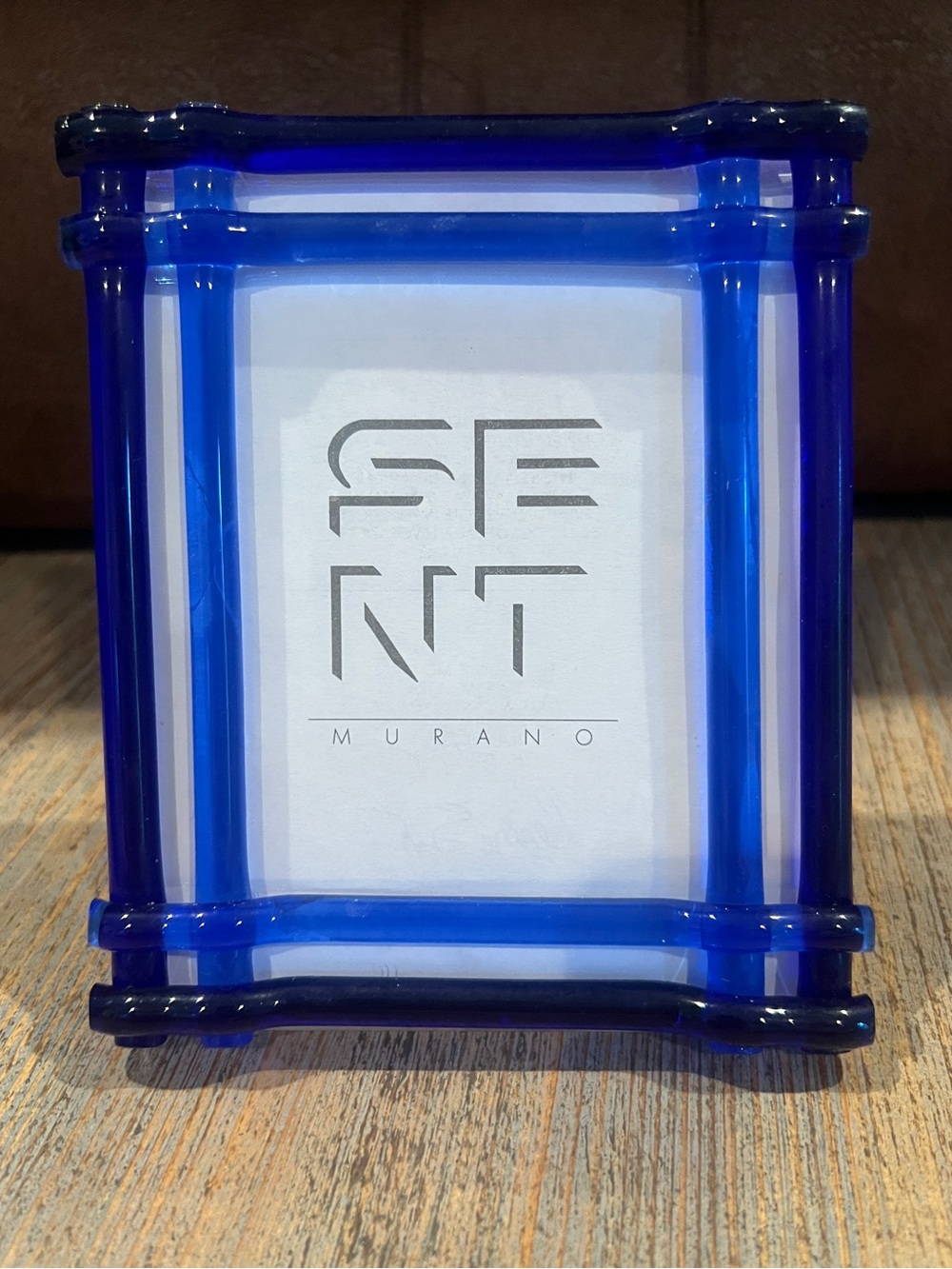 Murano Mosaic Photo Frame, Blue glass, geometric, 4X6 Inch, authentic, Venice